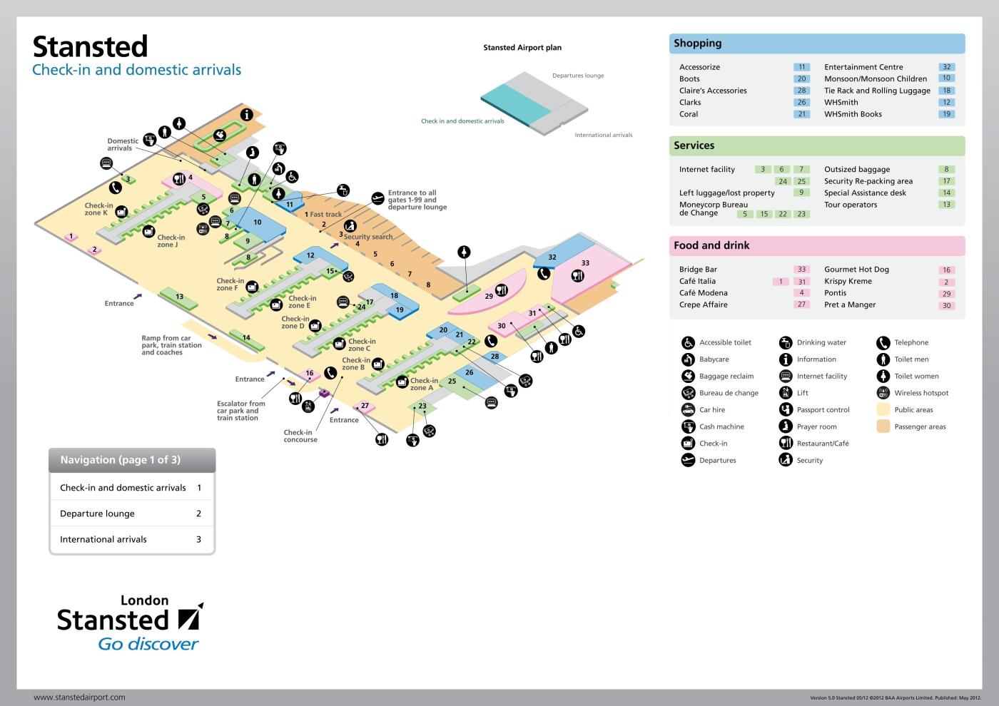 Terminal Map | London Stansted Airport (STN)